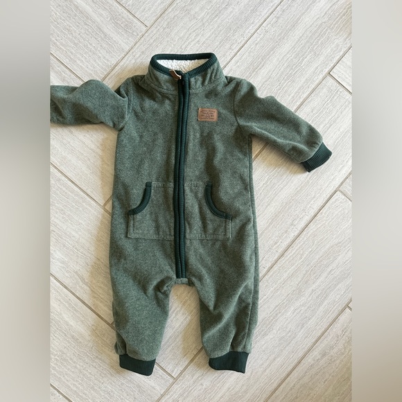 Carter's One Pieces Hunter Green Fleece Lined Onesie Poshmark